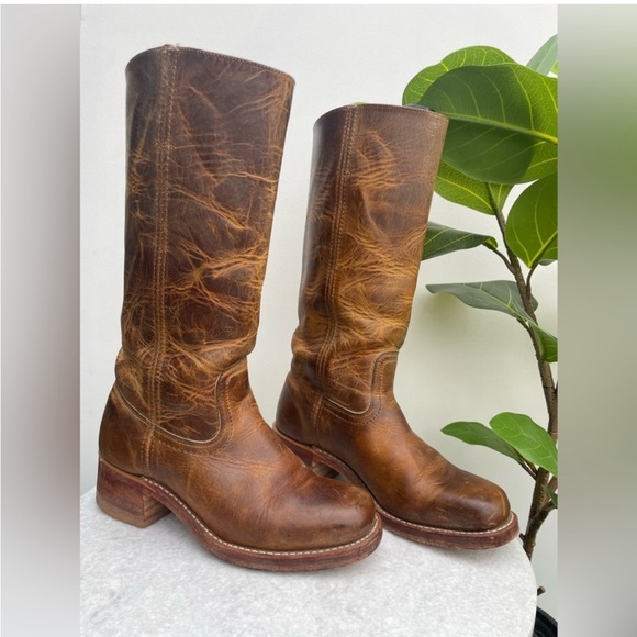 FRYE Campus distressed look boots size 6 14L - Picture 1 of 14